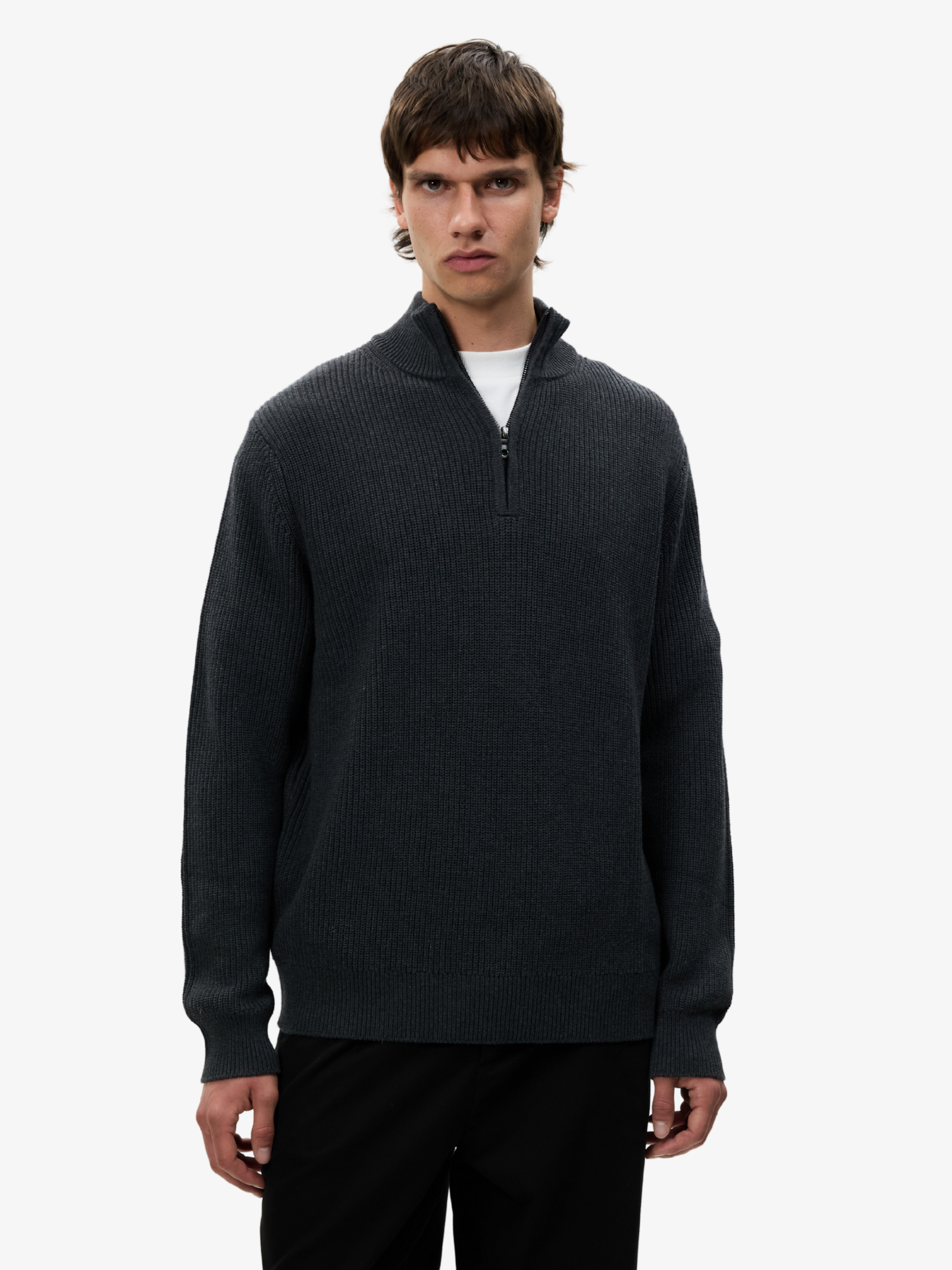 Rib Quarter Zip Sweater