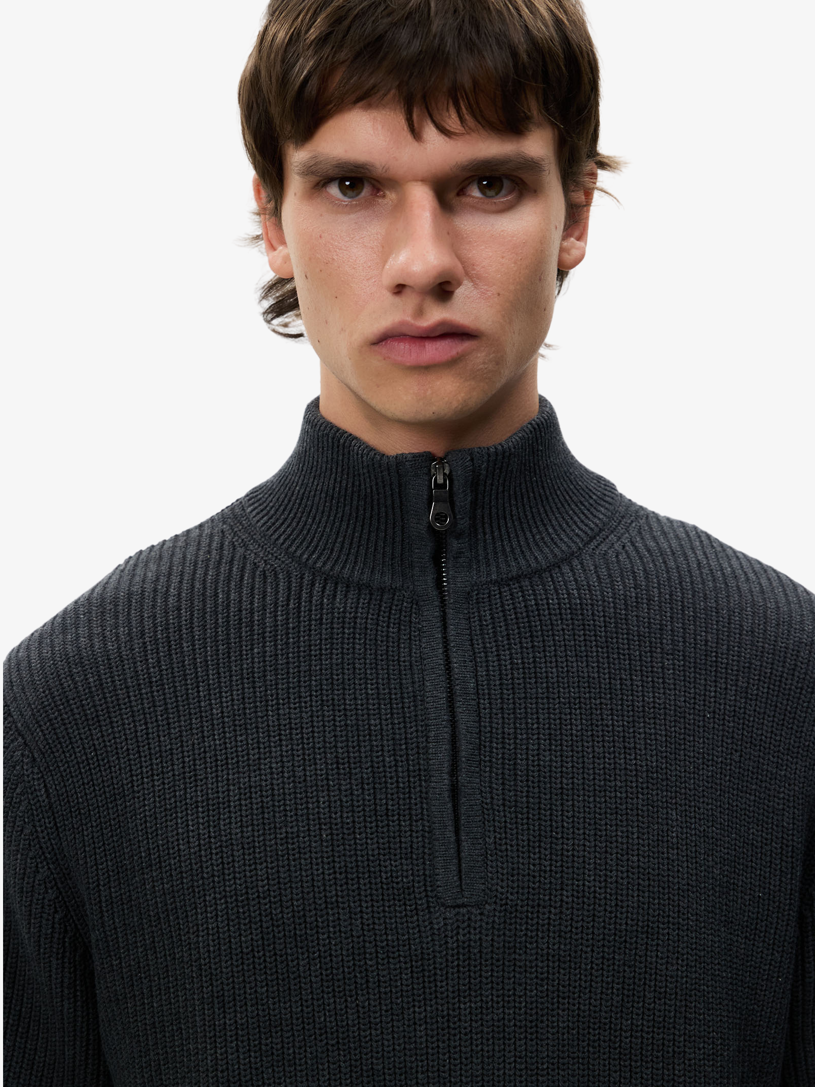 Rib Quarter Zip Sweater